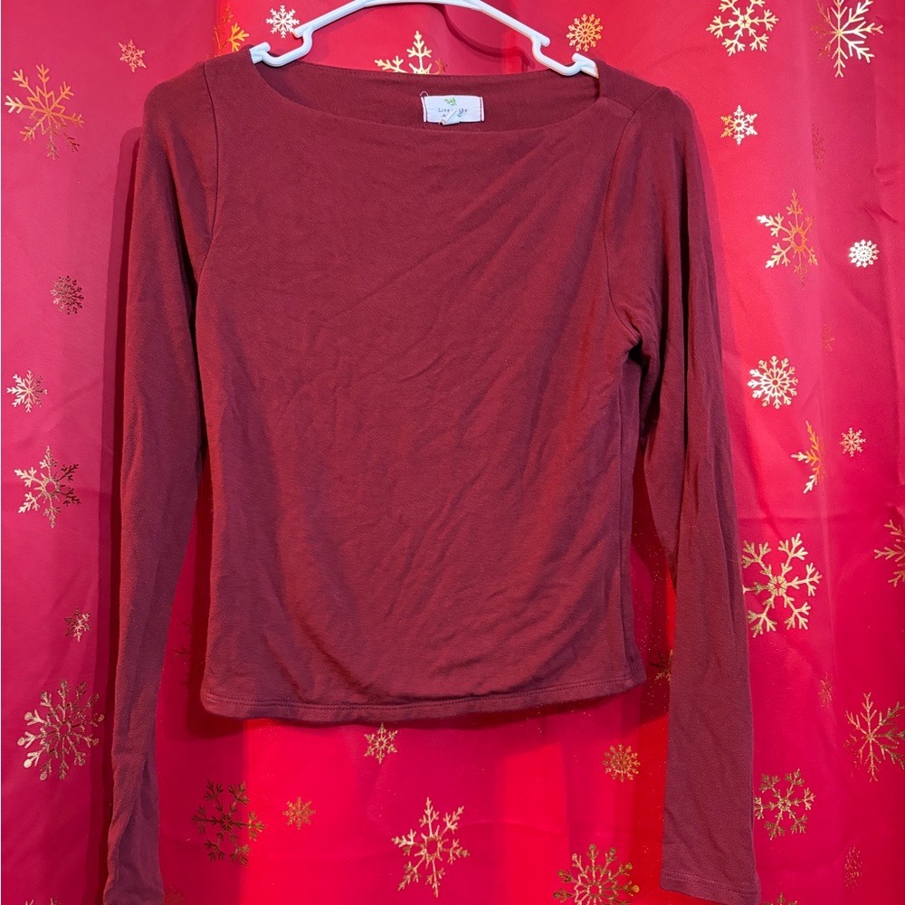 Women's Long Sleeve Red Top